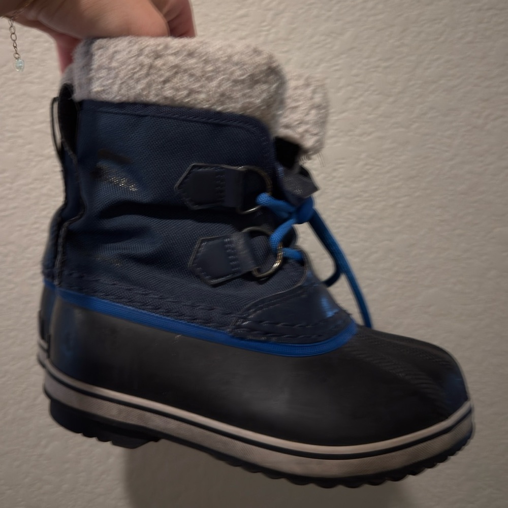 Sorel Gray and Black Fur-Lined Boots